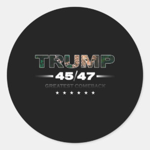 Donald Trump Leopard Print Beste Comeback Women Runder Aufkleber