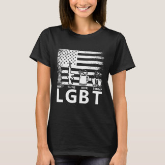 Donald Trump Lgbt Liberty Guns Beer T-Shirt