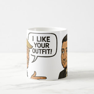 Donald Trump lobt Zelenskys offiziellen Anzug Kaffeetasse