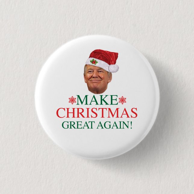 Donald Trump - machen Sie Weihnachten groß wieder Button (Vorderseite)