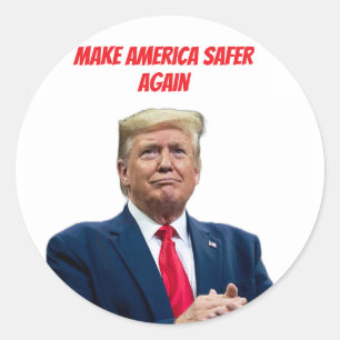 Donald Trump macht Amerika wieder sicherer 2024 Runder Aufkleber