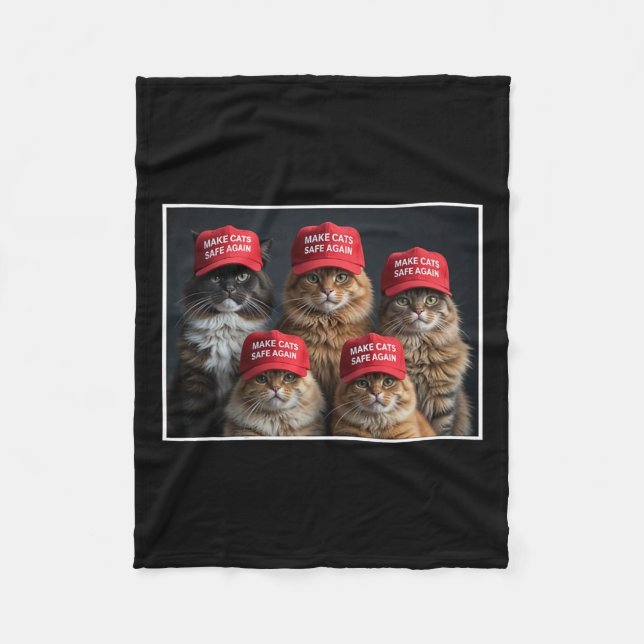 Donald Trump macht Cats wieder sicher Red Hat 2024 Fleecedecke (Vorderseite)
