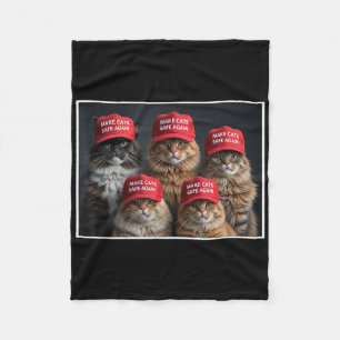 Donald Trump macht Cats wieder sicher Red Hat 2024 Fleecedecke