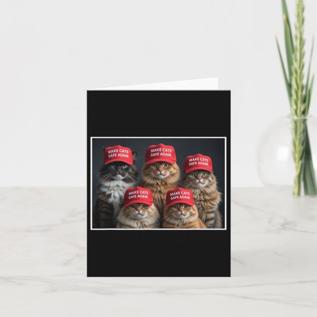 Donald Trump macht Cats wieder sicher Red Hat 2024 Karte (Vorderseite)