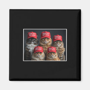 Donald Trump macht Cats wieder sicher Red Hat 2024 Magnet