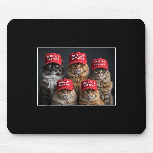 Donald Trump macht Cats wieder sicher Red Hat 2024 Mousepad (Vorne)