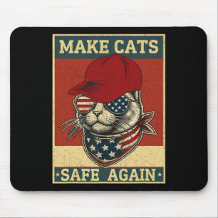 Donald Trump macht Cats wieder sicher Red Hat 2024 Mousepad