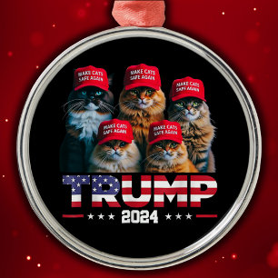 Donald Trump macht Cats wieder sicherer Red Hat 20 Ornament Aus Metall