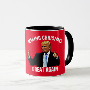 DONALD TRUMP MACHT CHRISTMAS WIEDER GROSSEN KAFFEE TASSE