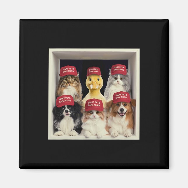 Donald Trump macht Haustiere wieder sicher Red Hat Magnet (Vorne)