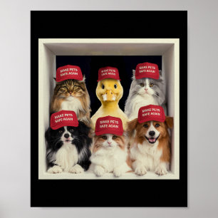 Donald Trump Macht Haustiere Wieder Sicher Rote Mü Poster
