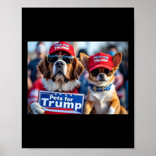 Donald Trump macht Hunde wieder sicher Red Hat 202 Poster