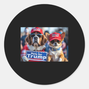 Donald Trump macht Hunde wieder sicher Red Hat 202 Runder Aufkleber