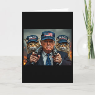 Donald Trump Macht Katzen Wieder Sicher Rote Mütze Karte