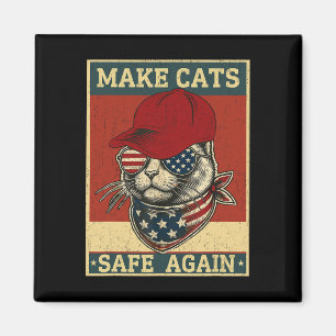 Donald Trump macht Katzen wieder sicher Rote Mütze Magnet