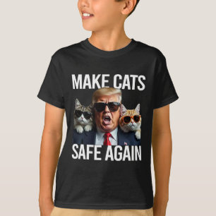 Donald Trump macht Katzen wieder sicher Rote Mütze T-Shirt