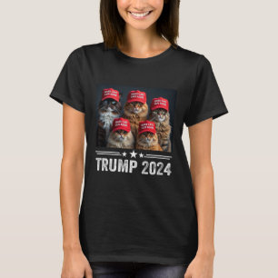 Donald Trump Macht Katzen Wieder Sicher Roter Hut T-Shirt