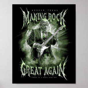 Donald Trump macht Rock Music wieder Vintag Poster