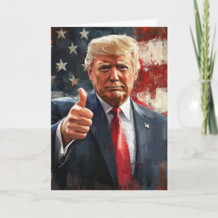 DONALD TRUMP MAGA AMERICAN FLAG KARTE