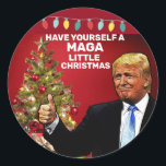 DONALD TRUMP MAGA KLEINE CHRISTMAS STICKER<br><div class="desc">HABEN SIE SELBST MAGA WENIG CHRISTMAS DONALD TRUMP STICKERS</div>