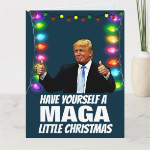 DONALD TRUMP MAGA KLEINE Weihnachtskarte Karte
