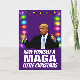 DONALD TRUMP MAGA KLEINE Weihnachtskarten Feiertagskarte