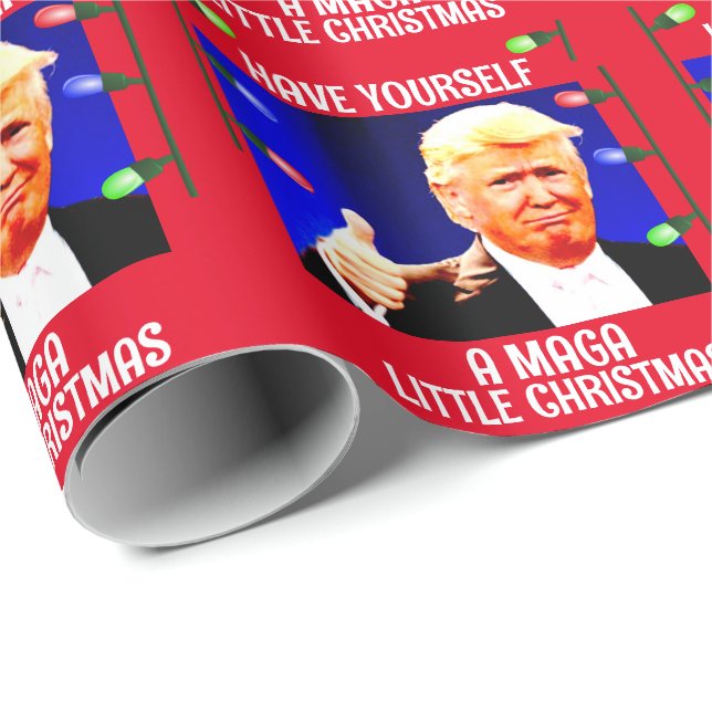 DONALD TRUMP MAGA WENIG FRÜHSTÜCKSBUCH GESCHENKPAPIER (Rolleneckpunkt)
