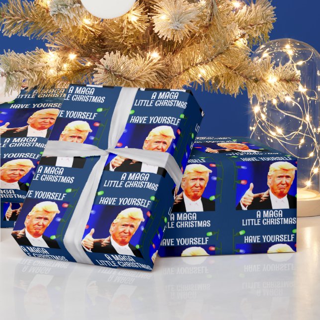 DONALD TRUMP MAGA WENIG FRÜHSTÜCKSBUCH GESCHENKPAPIER (Feiertage)