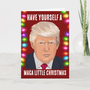 DONALD TRUMP MAGA WENIG Weihnachtsgrüße Karte