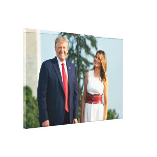 Donald Trump & Melania 4. Juli 2020 Leinwanddruck