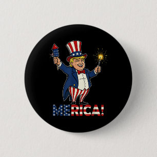 Donald Trump Merica 4. Juli Feuerwerk Patrioti Button