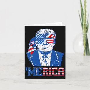 Donald Trump Merica Trump Sungl US Flag 4. Juli Karte