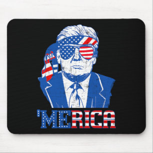 Donald Trump Merica Trump Sungl US Flag 4. Juli Mousepad