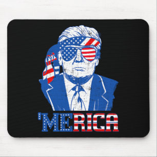 Donald Trump Merica Trump Sungl US Flag 4. Juli Mousepad