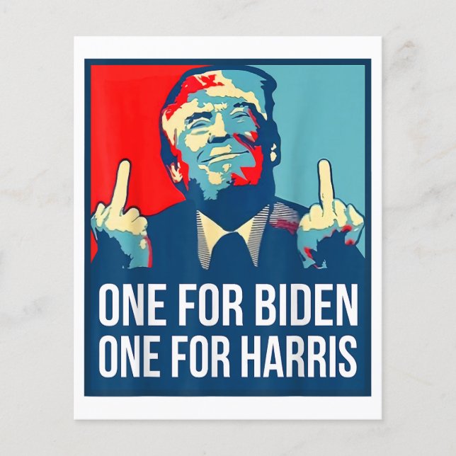 Donald Trump Middle Finger Biden Harris America Re (Vorderseite)