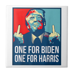 Donald Trump Middle Finger Biden Harris America Re Fliese
