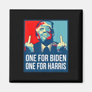 Donald Trump Middle Finger Biden Harris America Re Magnet