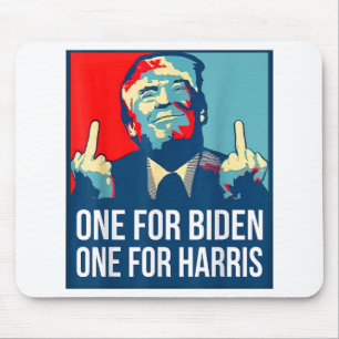Donald Trump Middle Finger Biden Harris America Re Mousepad