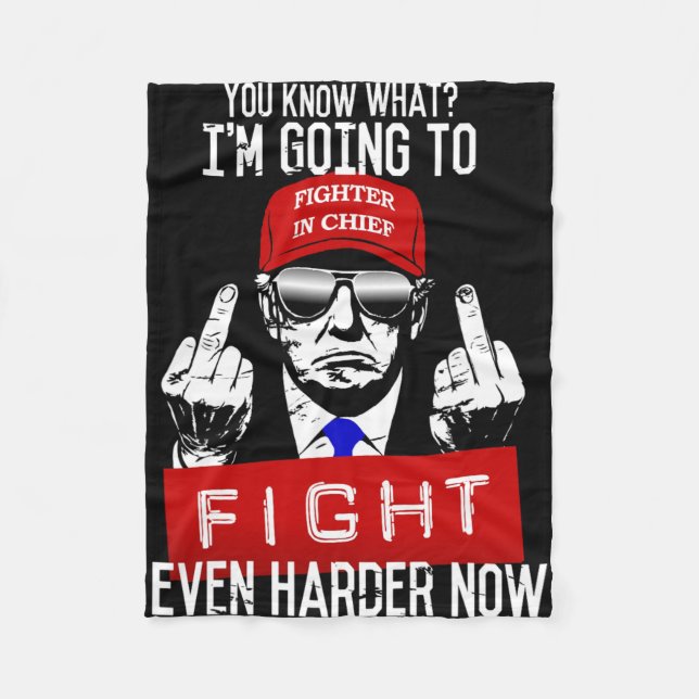 Donald Trump Middle Finger Dreht ab Pro Republ Fleecedecke (Vorderseite)