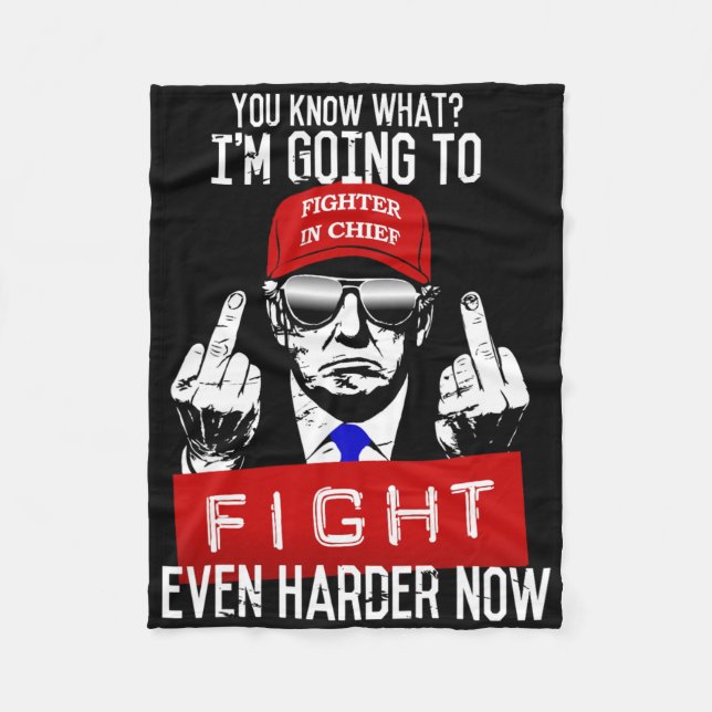 Donald Trump Middle Finger Dreht ab Pro Republ Fleecedecke (Vorderseite)