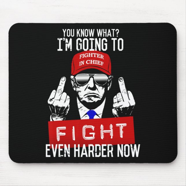 Donald Trump Middle Finger Dreht ab Pro Republ Mousepad (Vorne)