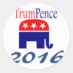 Donald Trump, Mike Pence, Präsident Runder Aufkleber