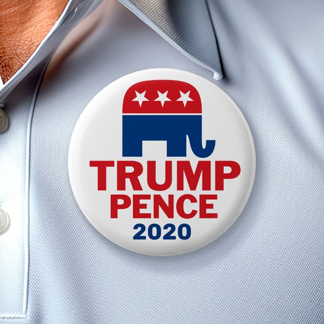 Donald Trump & Mike Pence Republikaner Elefant 202 Button (Campaign Button)