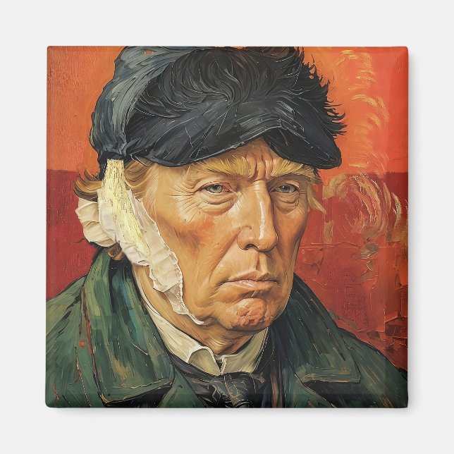 Donald Trump mit Bandaged Ear Magnet (Vorne)