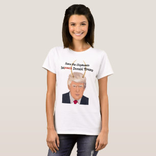 Donald Trump mit Elefant-Trumpf-Teufel-Hörnern T-Shirt