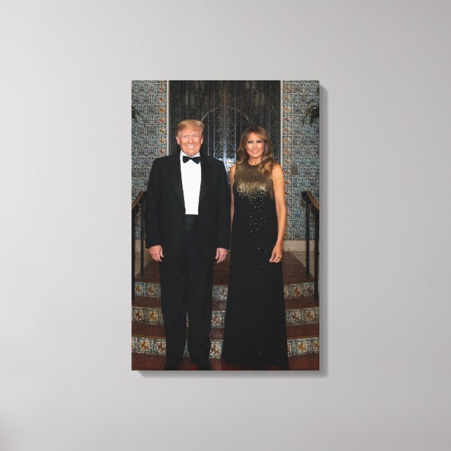 Donald Trump mit First Lady Melania Leinwanddruck (Vorderseite)