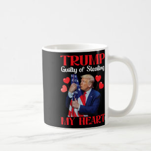 Donald Trump mit US-Flagge Trump schuldig des Steh Kaffeetasse