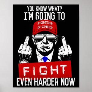 Donald Trump Mittelfinger gegen Pro Republikaner Poster