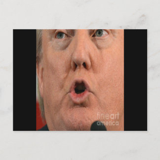 Donald Trump Mouth Postkarte