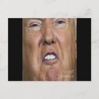 Donald Trump Mouth Teeth Biting Postkarte